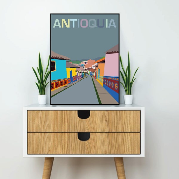 Antioquia Art Print | Colombia Wall Art | Travel Poster | Cityscape Print