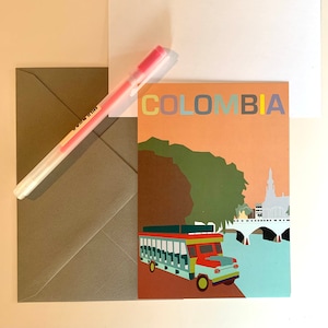 Colombia Cartolina / Cali / Stampa paesaggio urbano