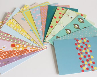 Set of 17 different postcards