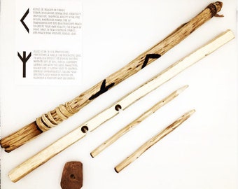 Traditional Bow Drill Friction Fire Kit, All Natural with Handmade and Foraged Materials