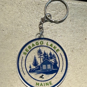 Sebago Lake, Maine Bag Charm or Keychain