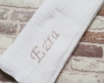 personalized muslin cloth set