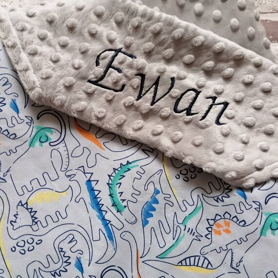personalised dinosaur blanket