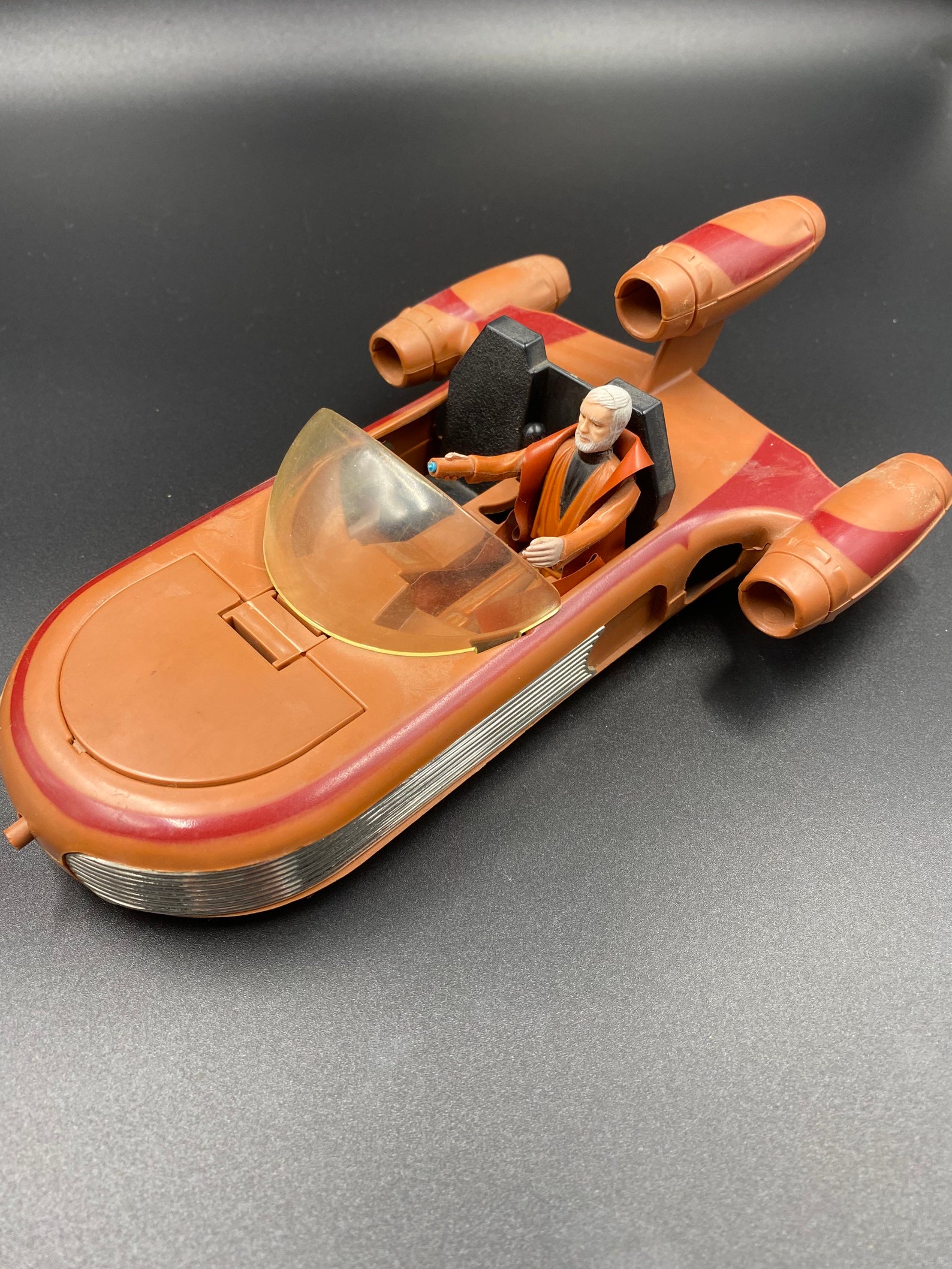 Vintage Star Wars Land Speeder with Obi Wan Kenobi action Etsy