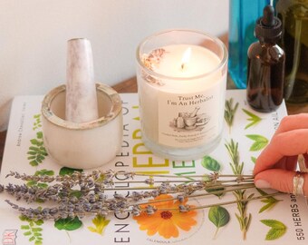 Trust Me, I'm An Herbalist - Crushed Herb Botanical Aroma | Earthy Green Candle | Handmade Soy Coconut Wax | Herbalist Gift