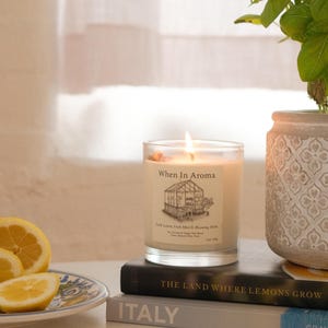 When in Aroma - Lemon Mint Basil Aroma | Fresh Herbal Citrus Candle | Handmade Soy Coconut Wax | Kitchen Garden Gift