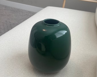 Green mid-century vase