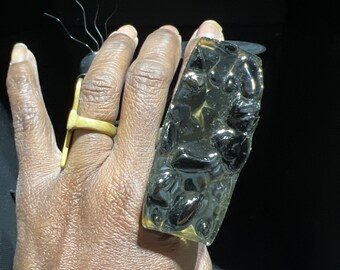 Obsidian Bar Ring