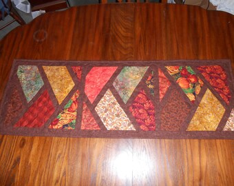 Stained Glass Fall table runner