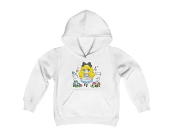 Sudadera con capucha Kawaii Alicia en el país de las maravillas para niños