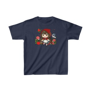 Camiseta infantil linda de Caperucita Roja Navy