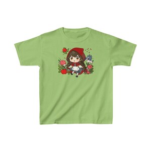 Camiseta infantil linda de Caperucita Roja Lime