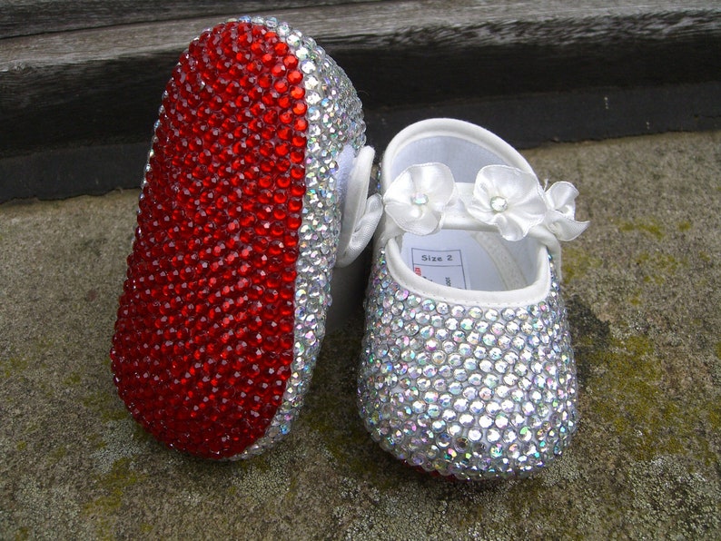 Baby's Crystal Shoes Size 1 06 months Crystal Etsy