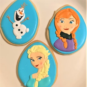 Frozen  Cookies Elsa , Anna and Olaf