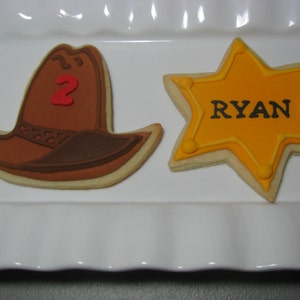 Cowboy and Sheriff Badge Cookies