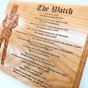 THE WATCH Poem engraved with a Lone Sailor plaque, retirement plaque, Military Gifts image 4