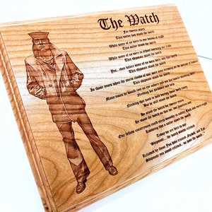 THE WATCH Poem engraved with a Lone Sailor plaque, retirement plaque, Military Gifts image 2