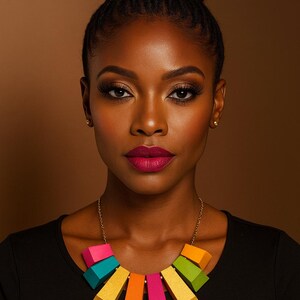 Hand Painted Wooden Beaded Necklace