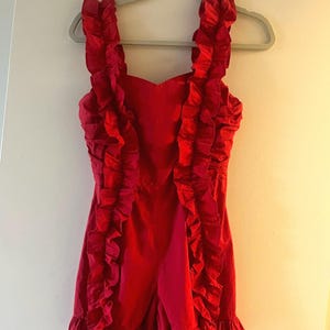 Red Ruffle Romper – Urban Outfitters Festive Jumpsuit/devil costume – Size XS bild 11