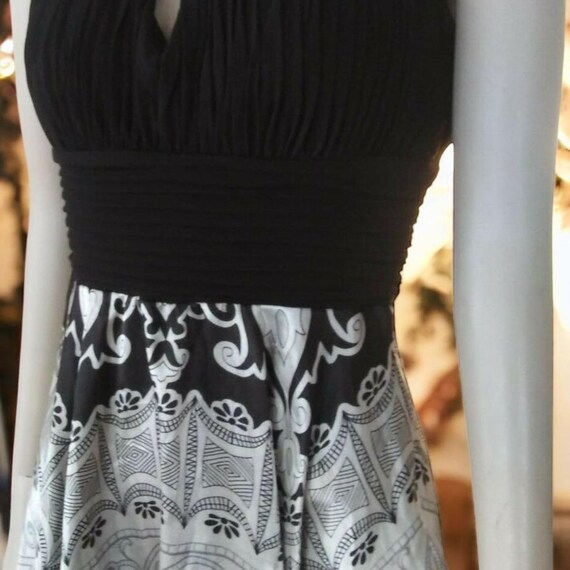 ivory and black cocktail dress Strapless Onyx and Ivory Lace Cocktail Dress with Draped Sleeves