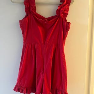 Red Ruffle Romper – Urban Outfitters Festive Jumpsuit/devil costume – Size XS bild 15