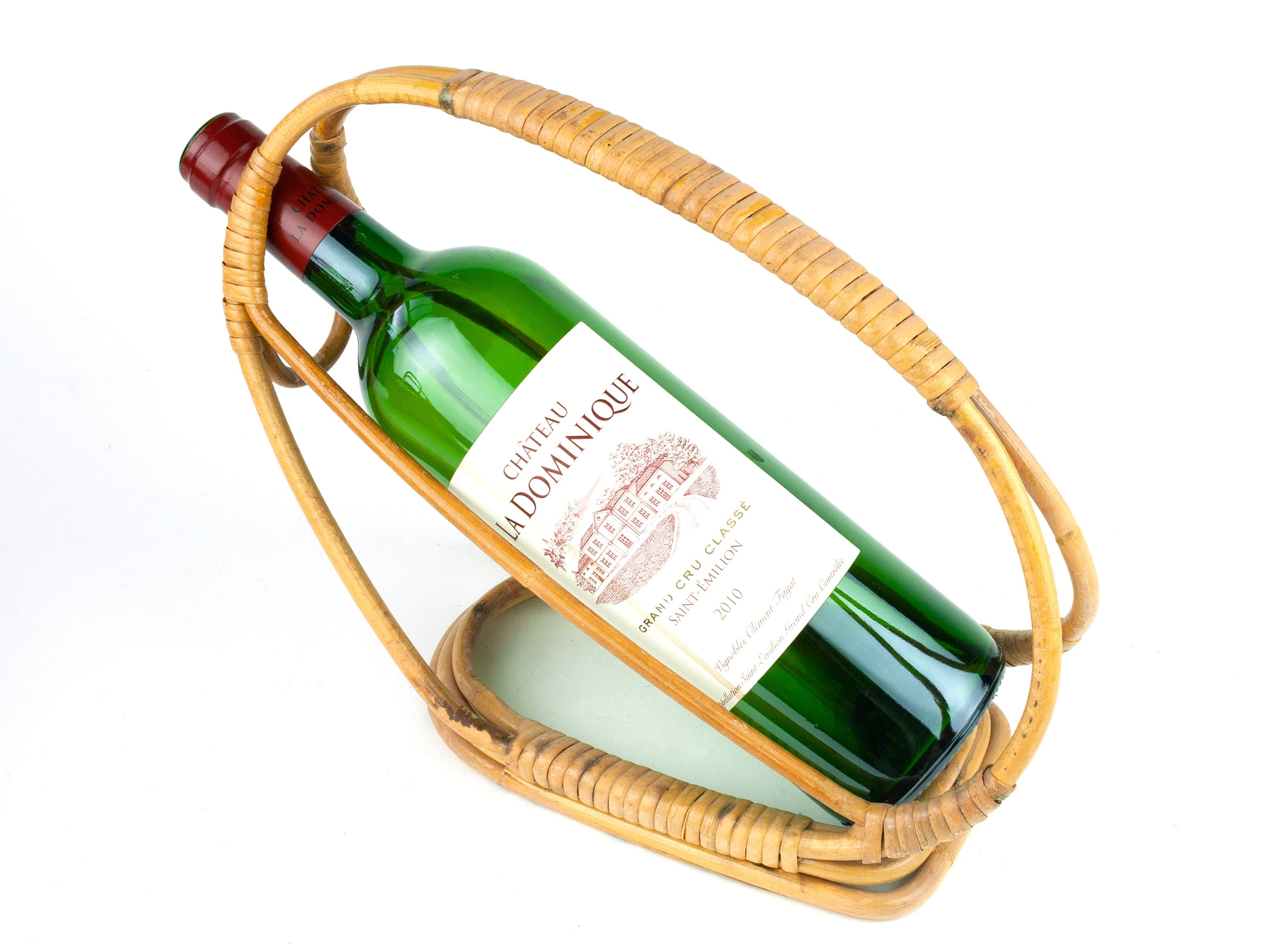 Vintage Wine Bottle Baskets Set of 3 Etsy