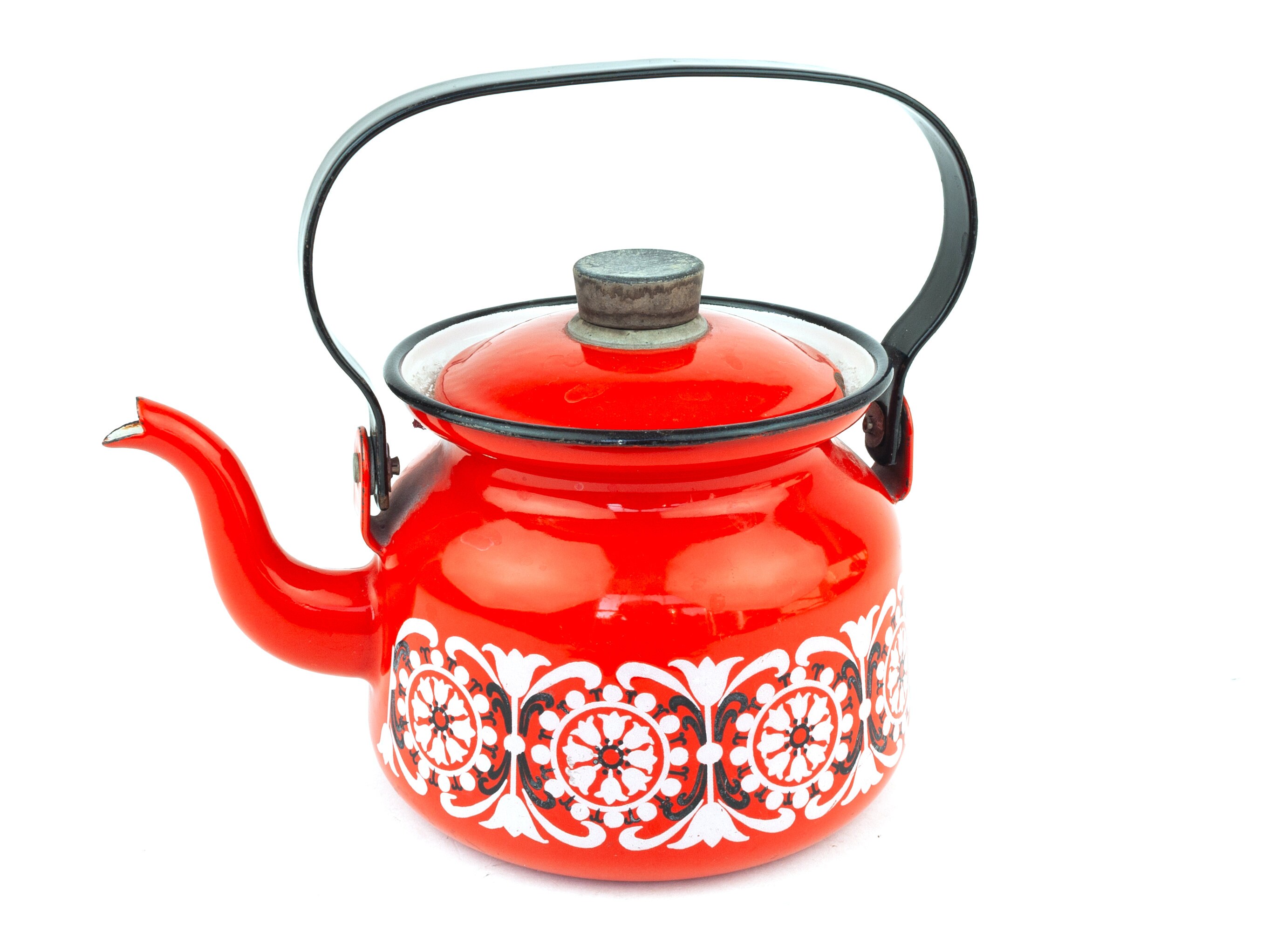 Red Enamel Tea Pot Finel Kaj Franck Made in Finland Red Teapot Etsy
