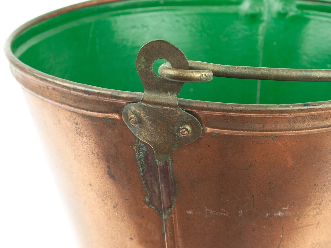 Antique Copper Bucket Made in Holland Metal Pail Bucket Brass Etsy