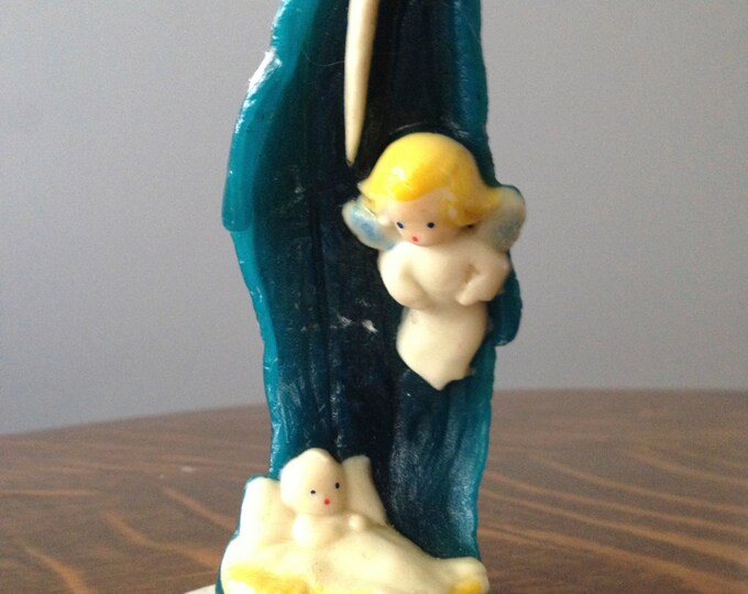 Vintage Gurley Christmas Nativity Candle Rare With Baby Etsy