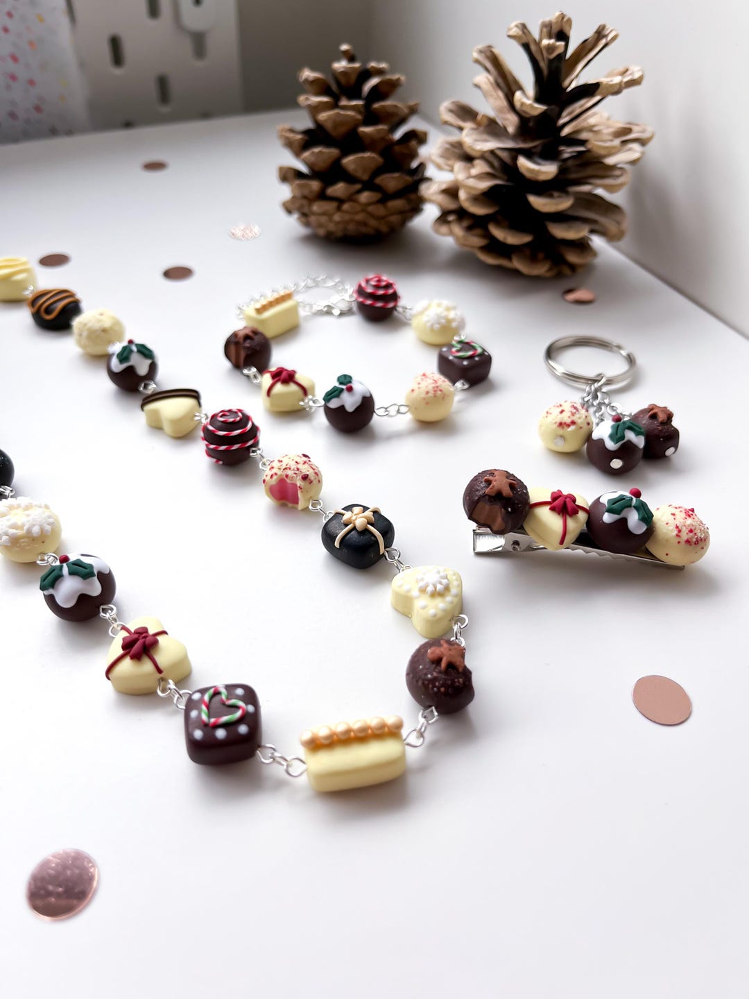 Christmas Chocolate Collection Polymer Clay Chocolate Necklace