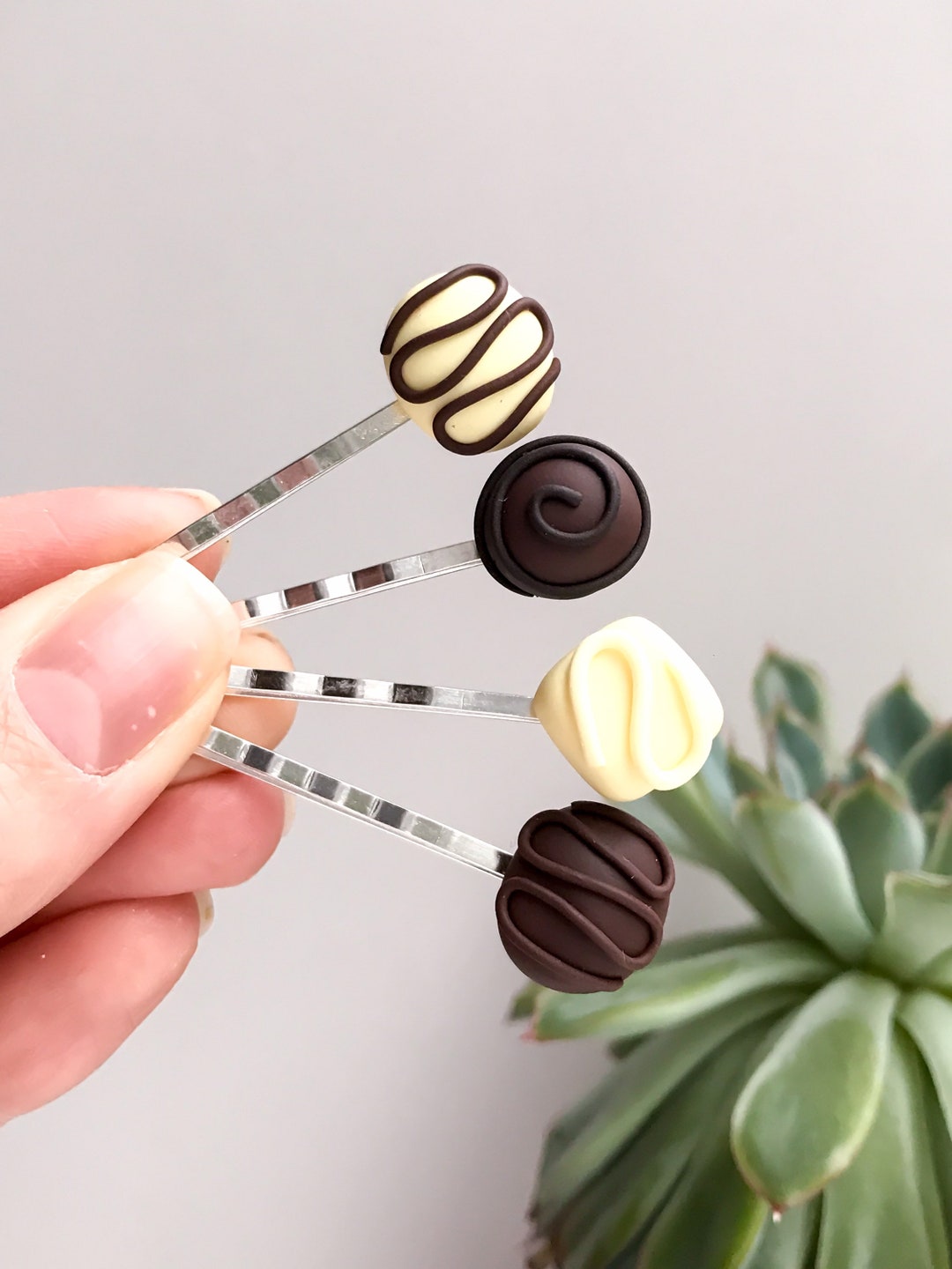 Chocolate Hair Pins Food Themed Hair Accessories, Cute Bobby Pin
