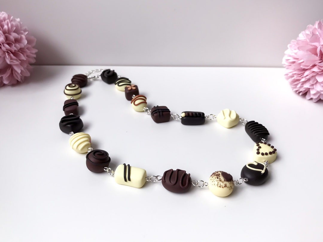 Chocolate Necklace Quirky Statement Necklace, Whimsical Necklace