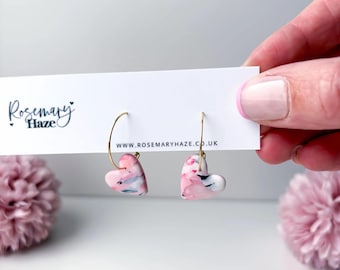 Pink Heart Hoops