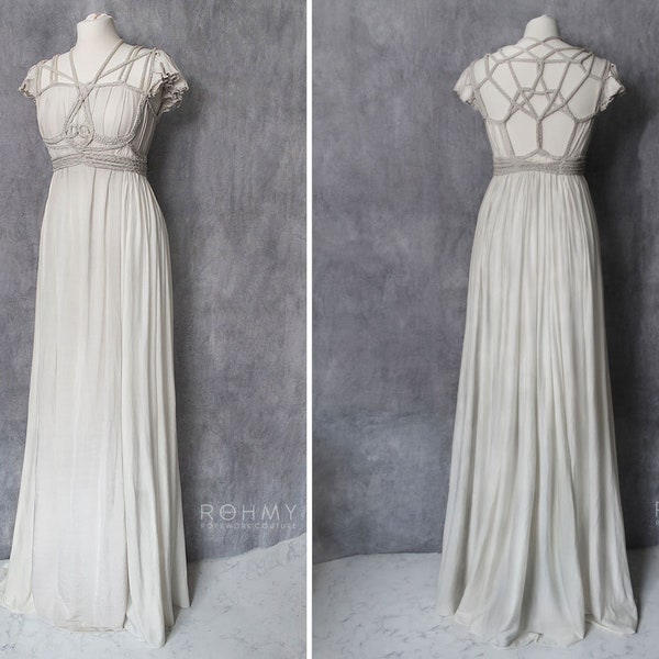 Floorlength handmade Weddingdress "Diana" by ROHMY Ropework Couture /// Sirens Collection