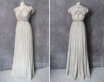 Floorlength handmade Weddingdress "Diana" by ROHMY Ropework Couture /// Sirens Collection