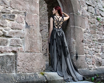 Floor-length handmade Gown "Storm" ///  ROHMY Couture /// Evening Gown /// Eden Collection