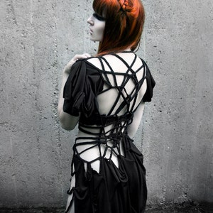 Handmade Asymmetrical Black Dress B. No 2, ROHMY Black Labell / Nocturne Collection image 3