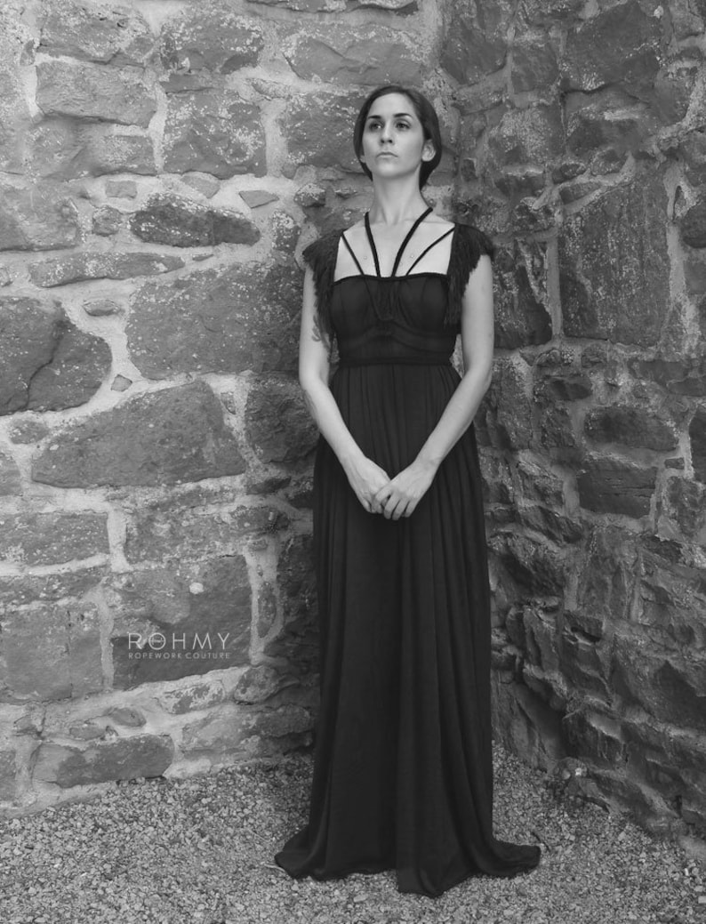 Handmade Wedding/ Evening Dress Moth, ROHMY Ropework Couture /// Bridal Gown /// Evening Gown /// Red Carpet /// Eden Collection image 9