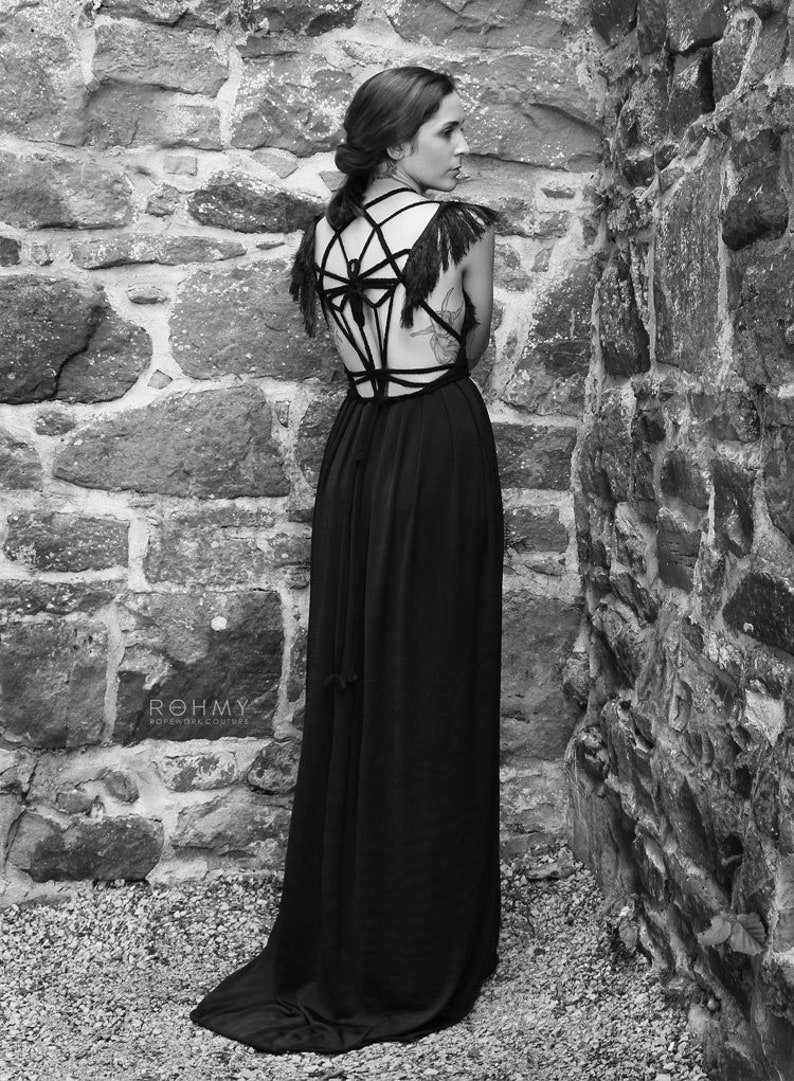 Handmade Wedding/ Evening Dress Moth, ROHMY Ropework Couture /// Bridal Gown /// Evening Gown /// Red Carpet /// Eden Collection image 6