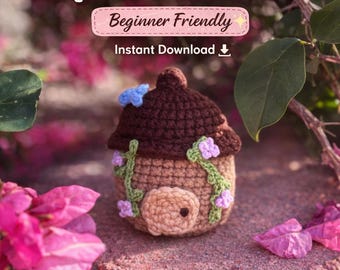 Crochet Fairy House Pattern | Whimsical Amigurumi Cottage (PDF Download)