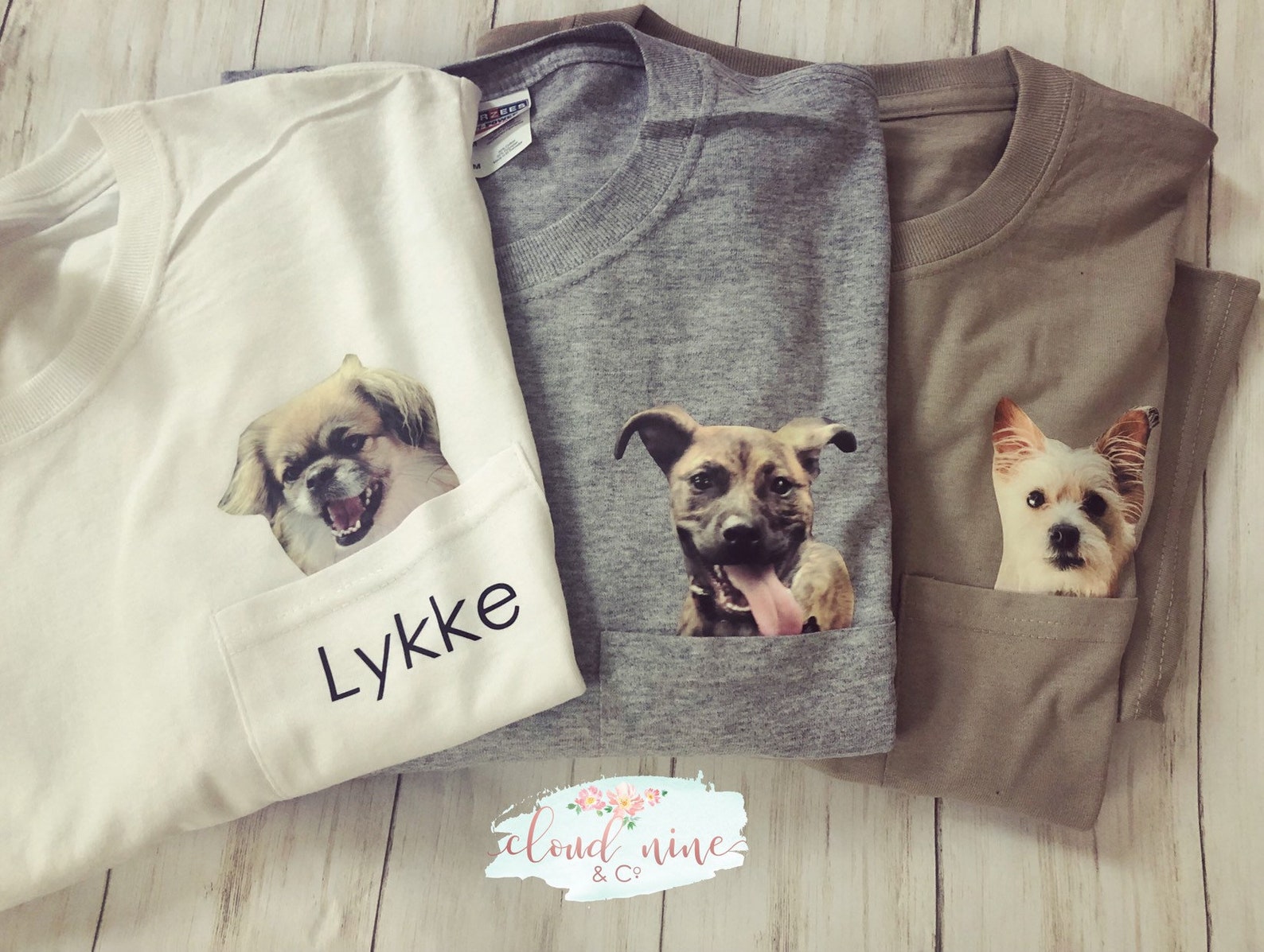Pet Pocket Tee Shirt Personalized Pet Picture Shirt Put Your Etsy