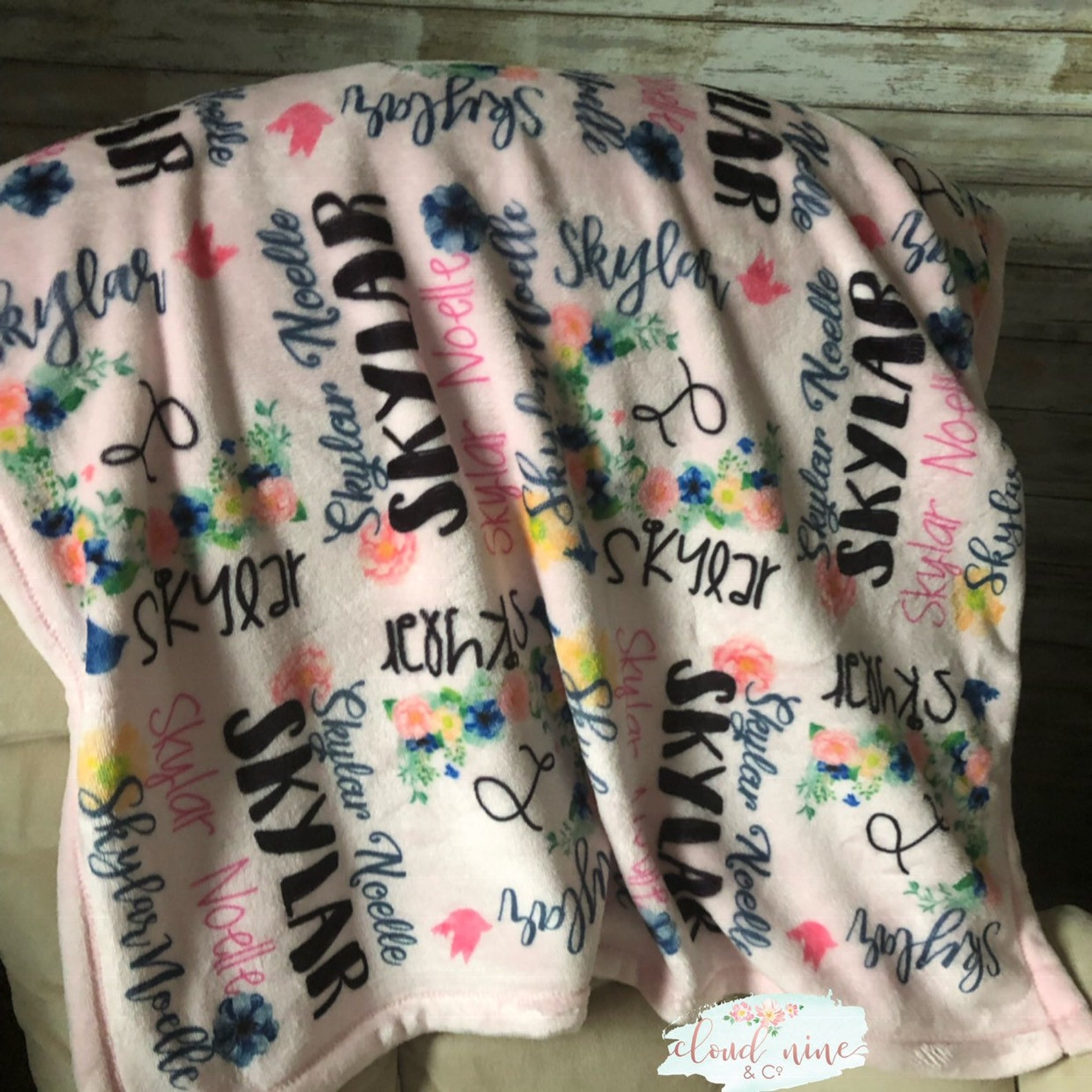 Personalized Name Blanket Baby Blanket Micro Fleece Sherpa Etsy