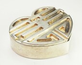 Capello Studio Torino Italy hand made heart shaped treasure 800 silver pill box