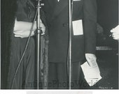 Muriel Angelus actress by microphone antique photo