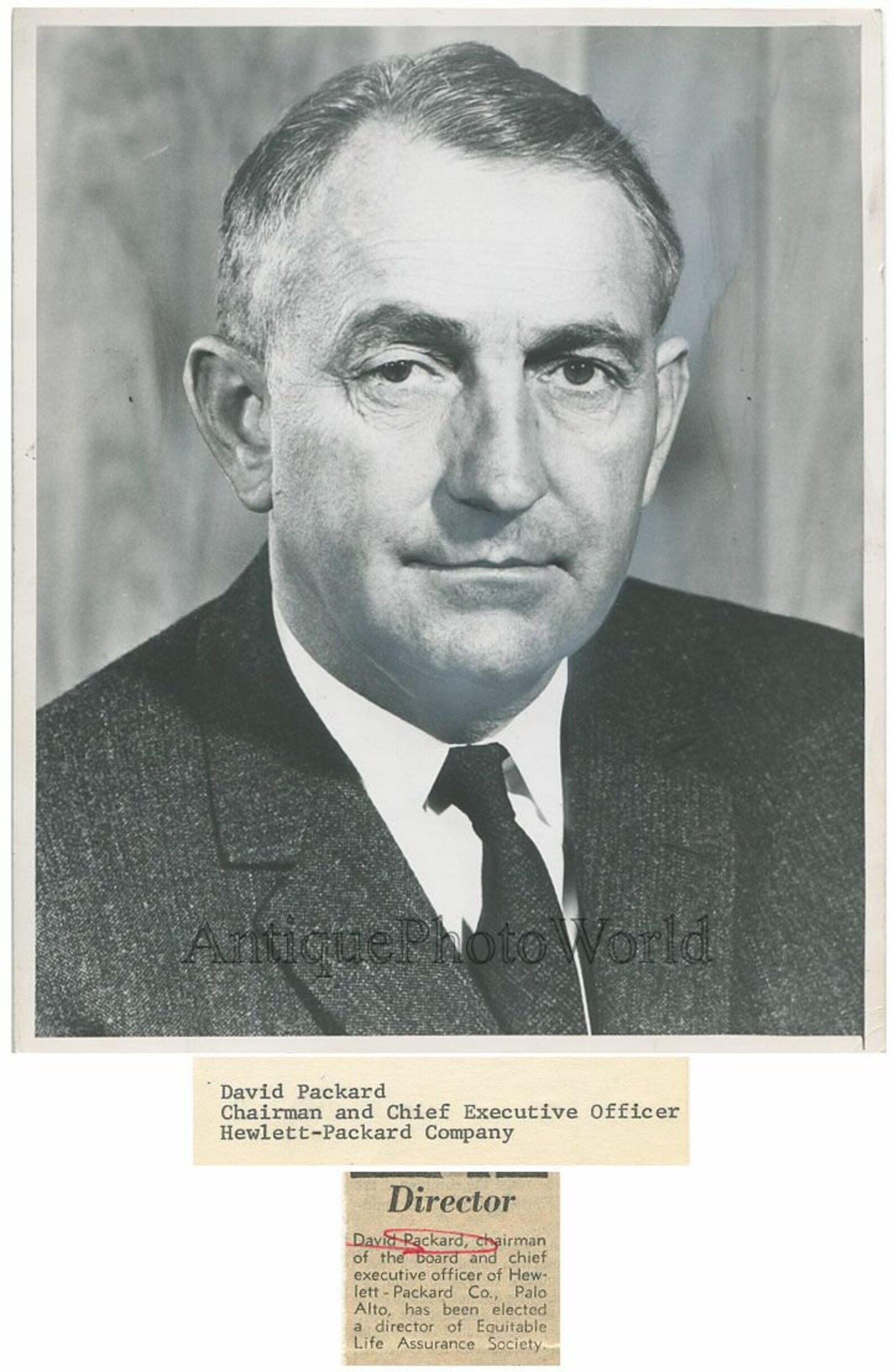 David Packard HewlettPackard CEO vintage photo Etsy