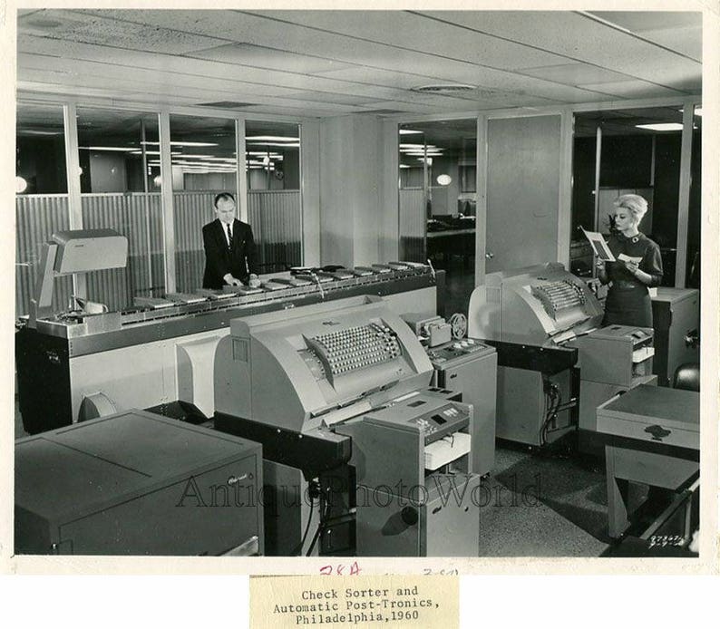Check Sorter / Postal Machinery Vintage Photo Etsy