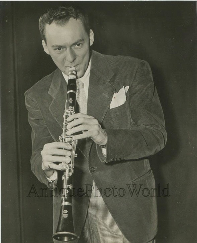 Woody Herman playing antique jazz star music photo Etsy