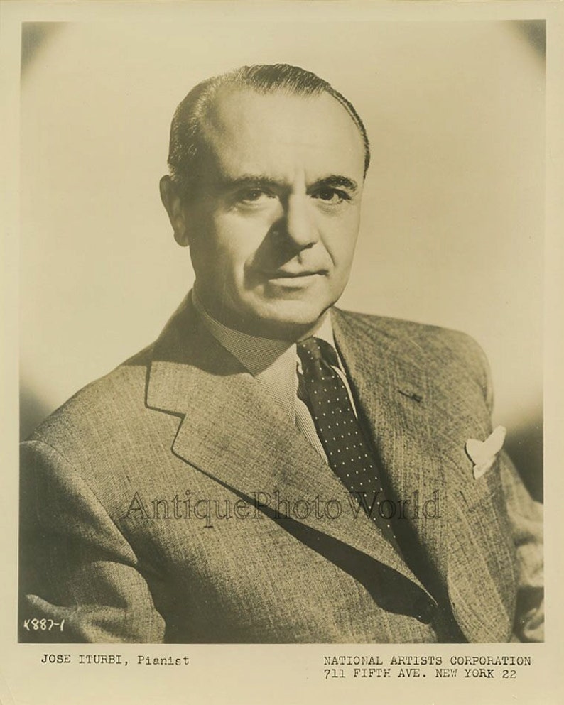 Jose Iturbi Spanish conductor pianist antique photo