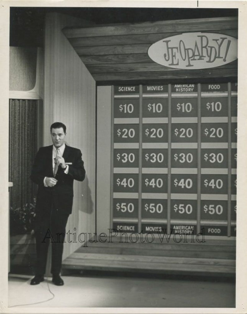 Art Fleming Jeopardy game show host vintage TV photo Etsy