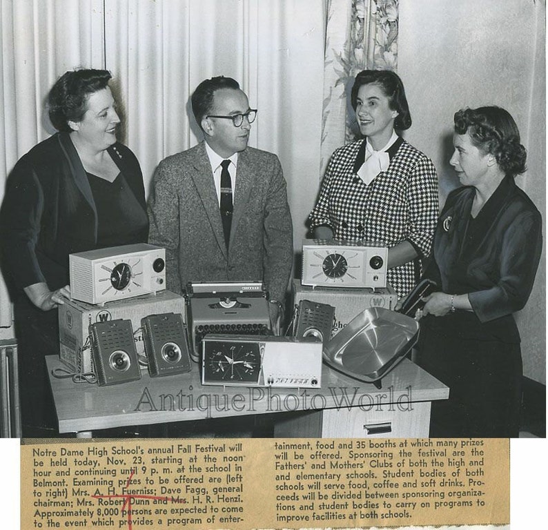 Notre Dam School appliances prizes vintage photo